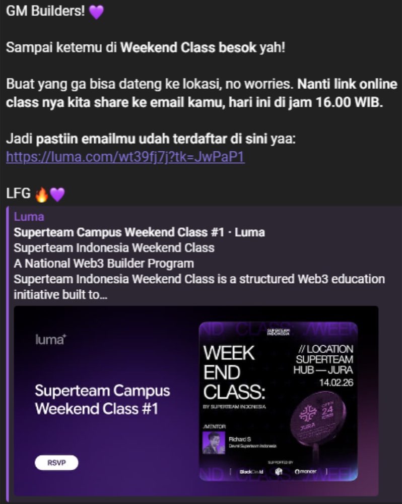 Superteam weekend class